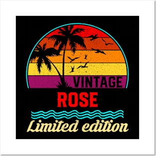 Vintage Rose Limited Edition, Surname, Name, Second Name Posters and Art